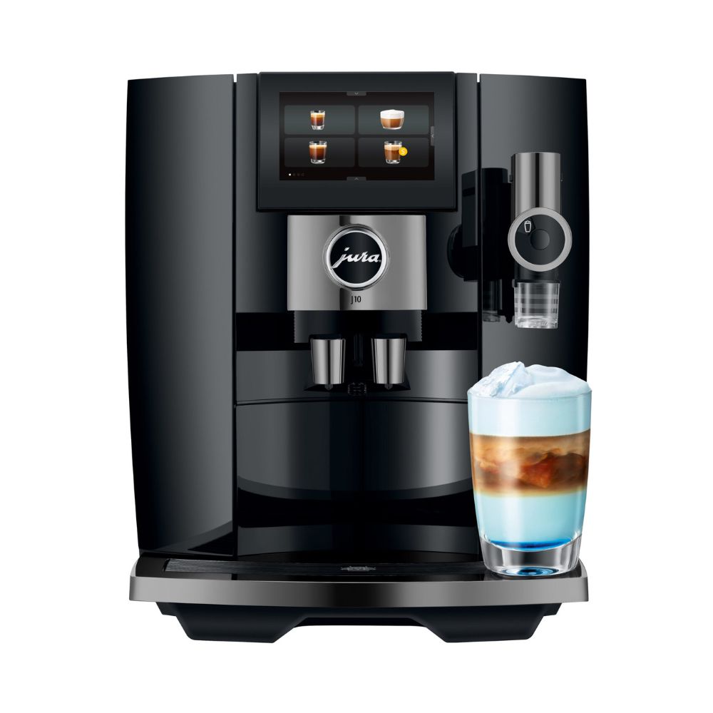 JURA J10 [EA] front met Cold Sweet latte
