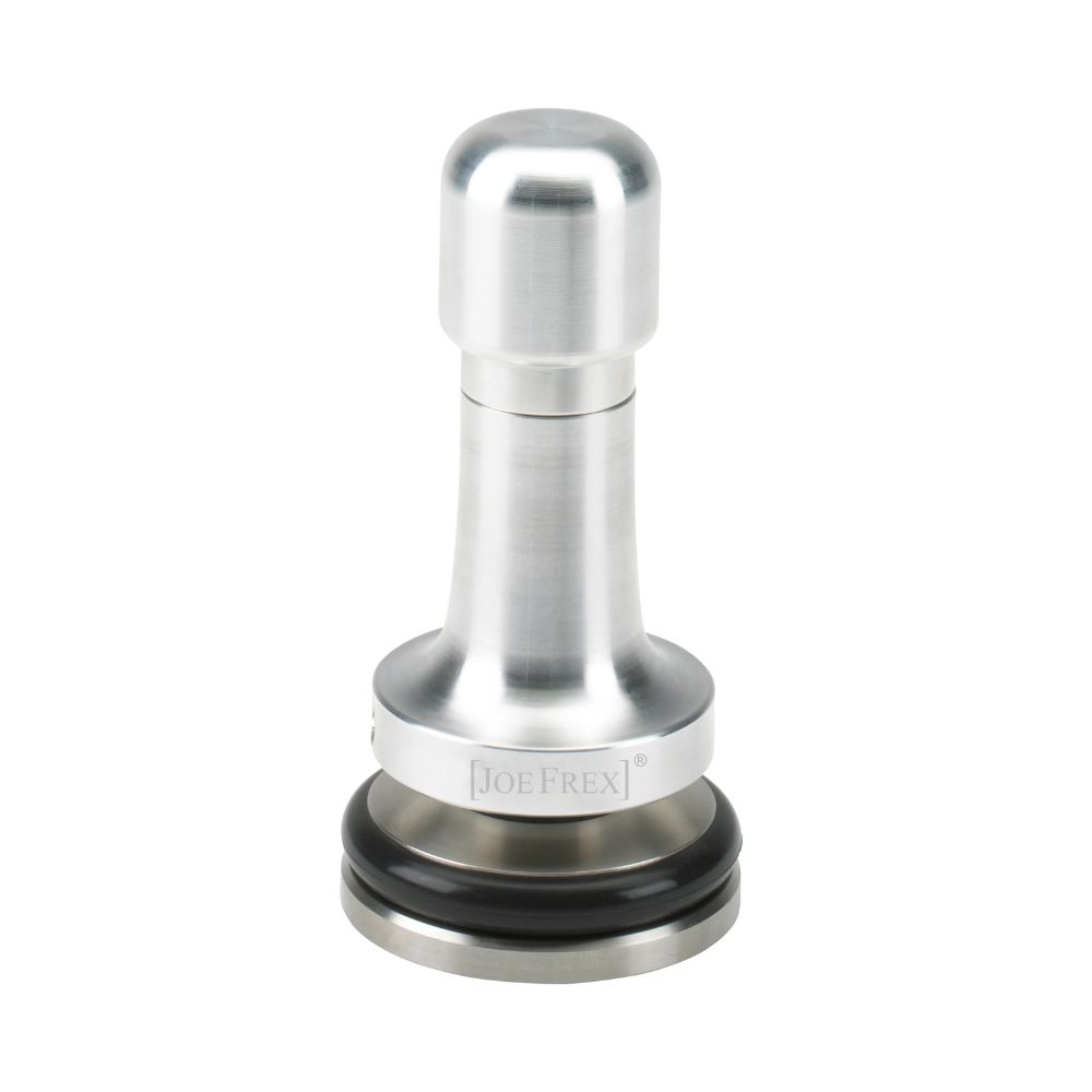 JoeFrex RVS tamperbase convex knock met handvat voorbeeld