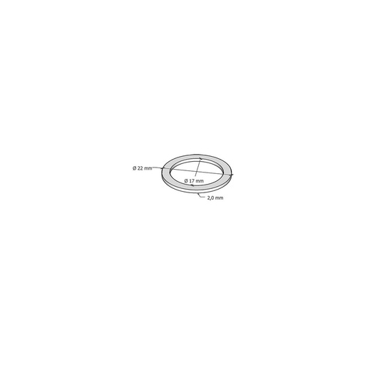 [NR703012] E61-groep pakking collector [Ø26 x 21 x 2 mm]
