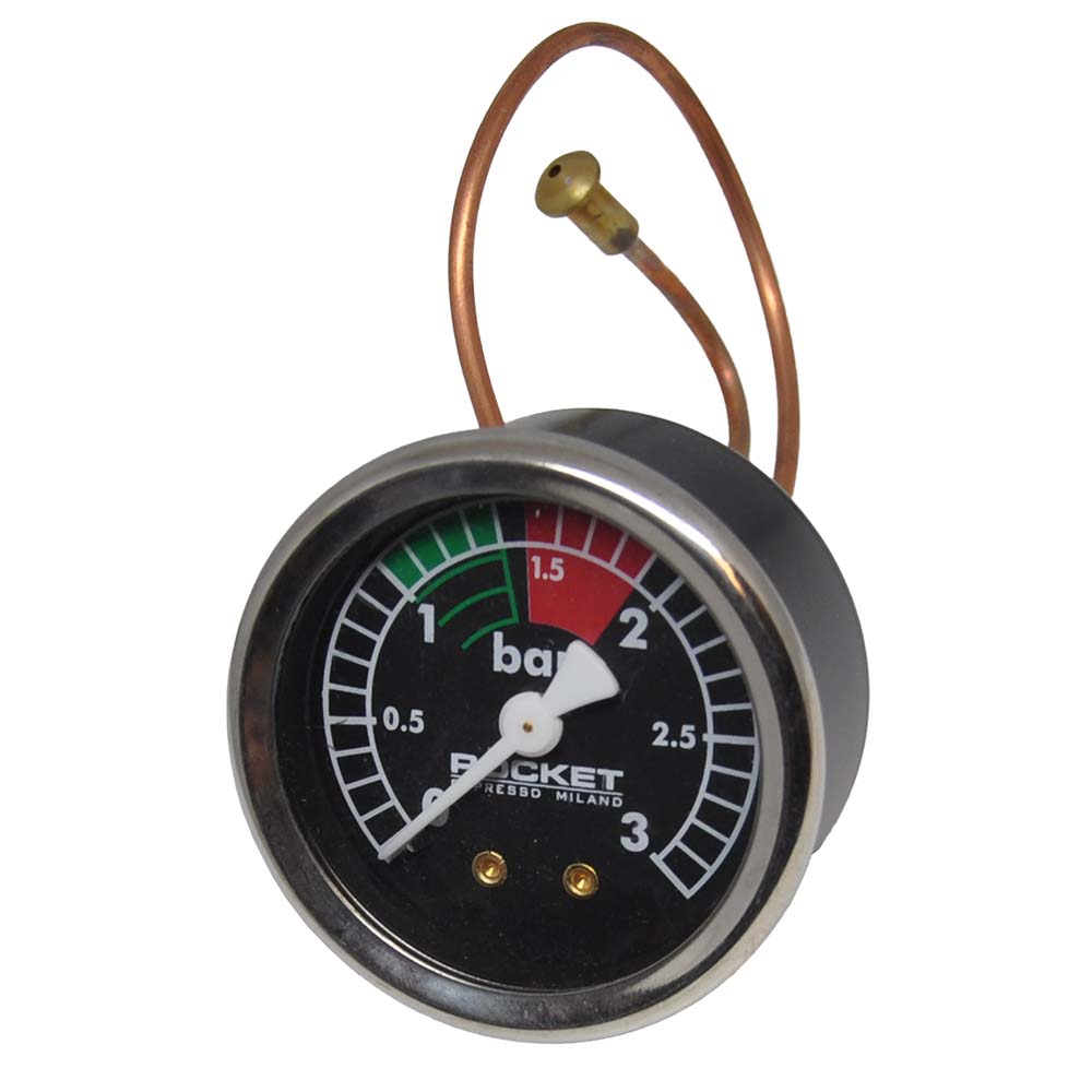 Rocket drukmeter stoom zwart [3 Bar]