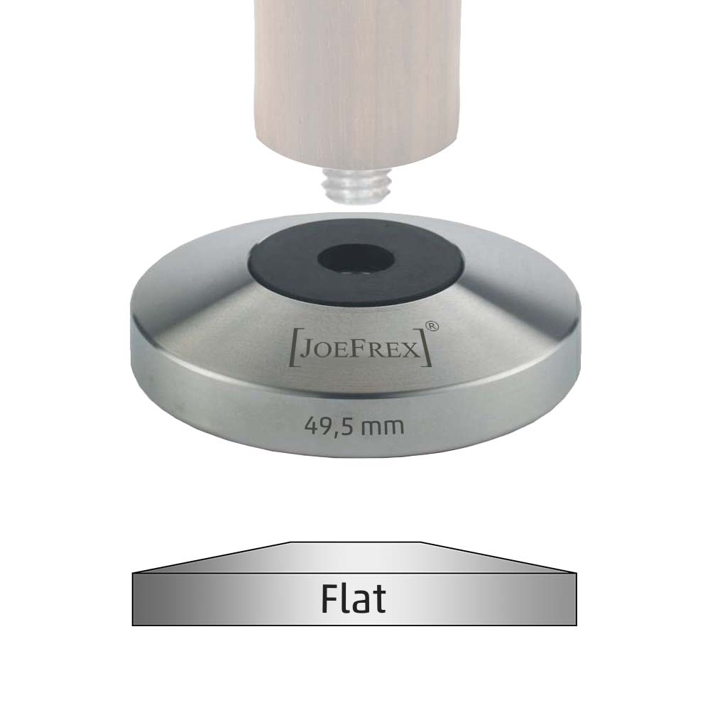 JoeFrex tamperbase Ø49 mm flat RVS