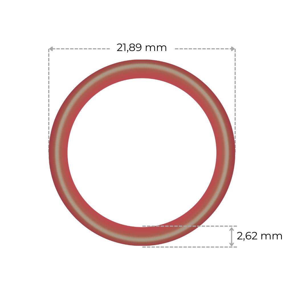 Rocket O-ring draaiknop t.b.v. chroom sierstuk [Ø21,89 x 2,62 mm]
