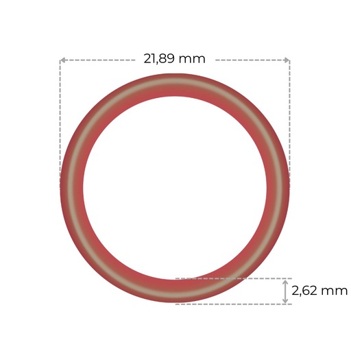 [NR560407] Rocket O-ring draaiknop t.b.v. chroom sierstuk [Ø21,89 x 2,62 mm]